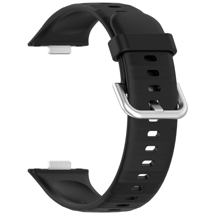 For Huawei Watch Fit3 Silicone Soft Watch Band + Clear Watch Protective Case Set