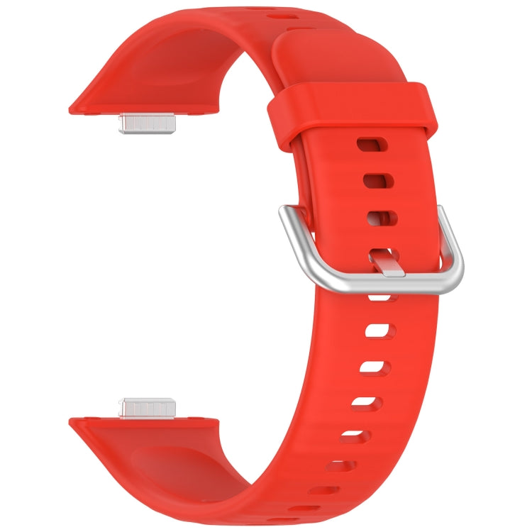 For Huawei Watch Fit3 Silicone Soft Watch Band + Clear Watch Protective Case Set