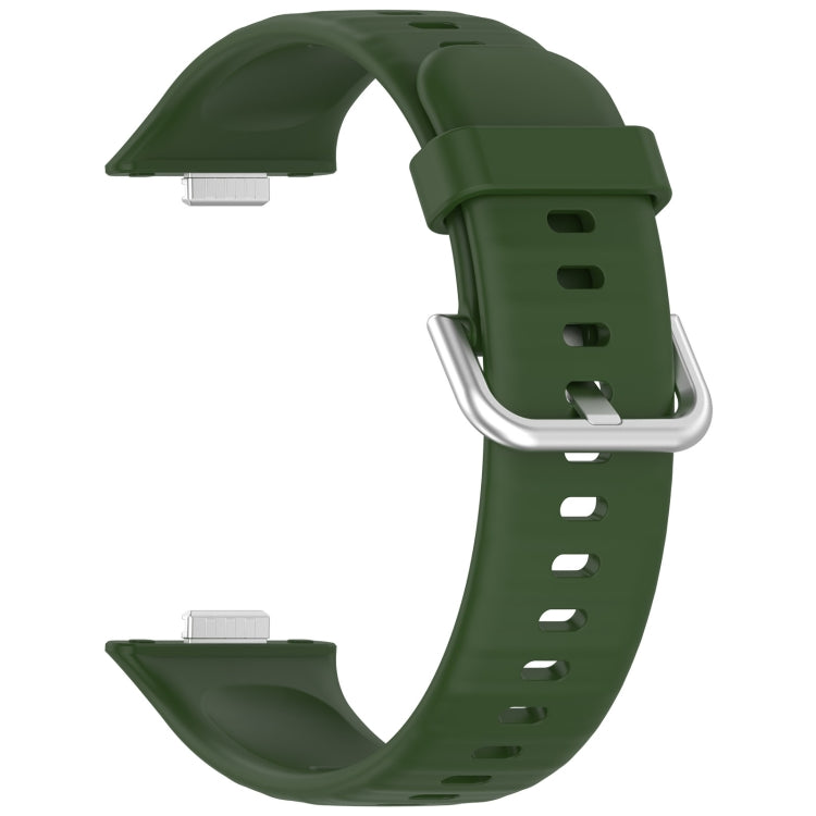 For Huawei Watch Fit3 Silicone Soft Watch Band + Clear Watch Protective Case Set