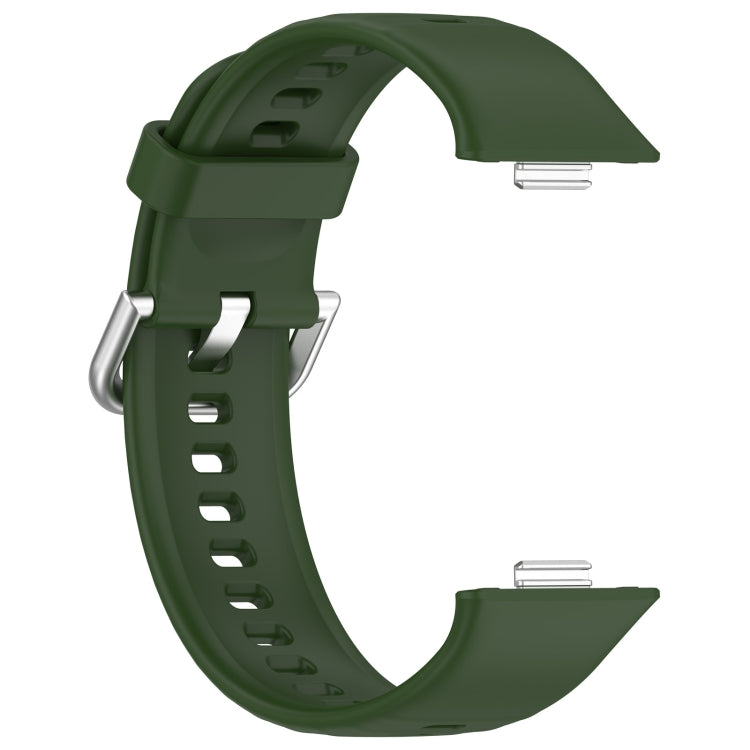 For Huawei Watch Fit3 Silicone Soft Watch Band + Clear Watch Protective Case Set