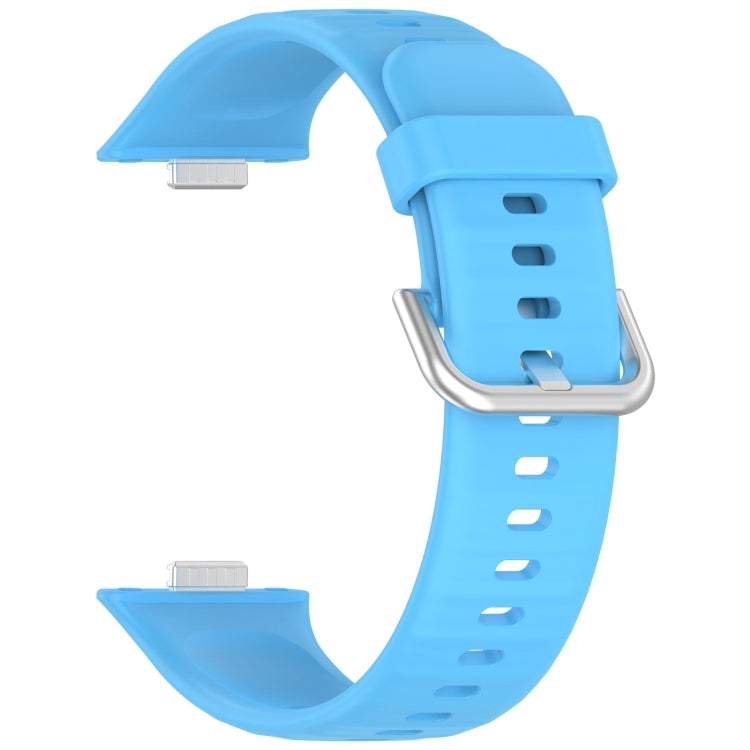For Huawei Watch Fit3 Silicone Soft Watch Band + Clear Watch Protective Case Set