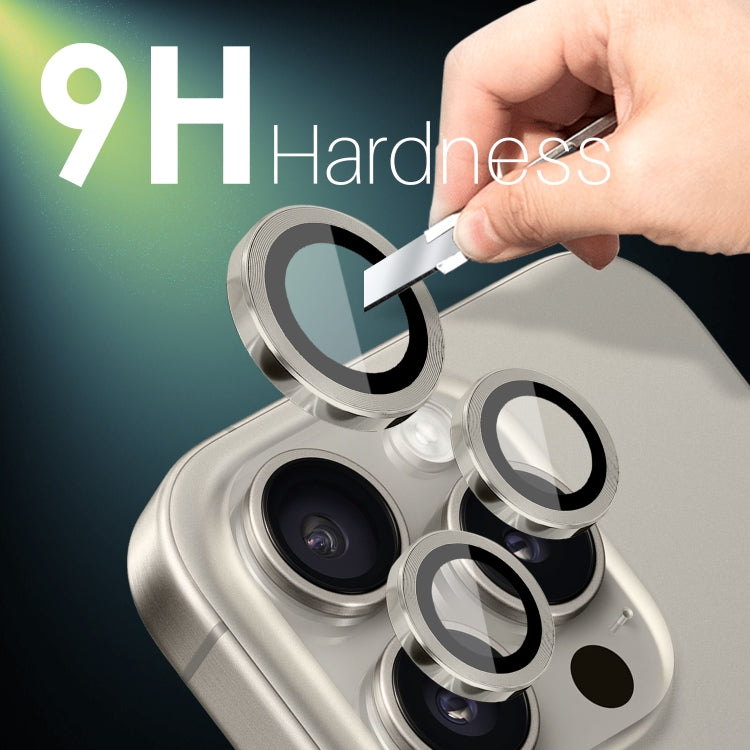 For iPhone 15 Pro / 15 Pro Max NORTHJO 2 Set 6pcs Camera Lens Protector Cover Metal Ring