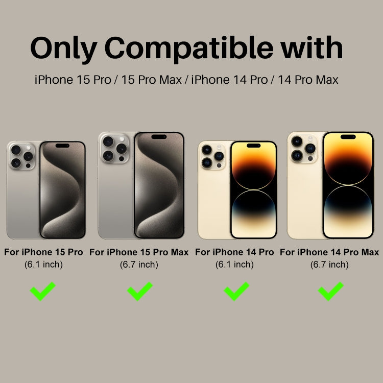 For iPhone 15 Pro / 15 Pro Max NORTHJO 2 Set 6pcs Camera Lens Protector Cover Metal Ring
