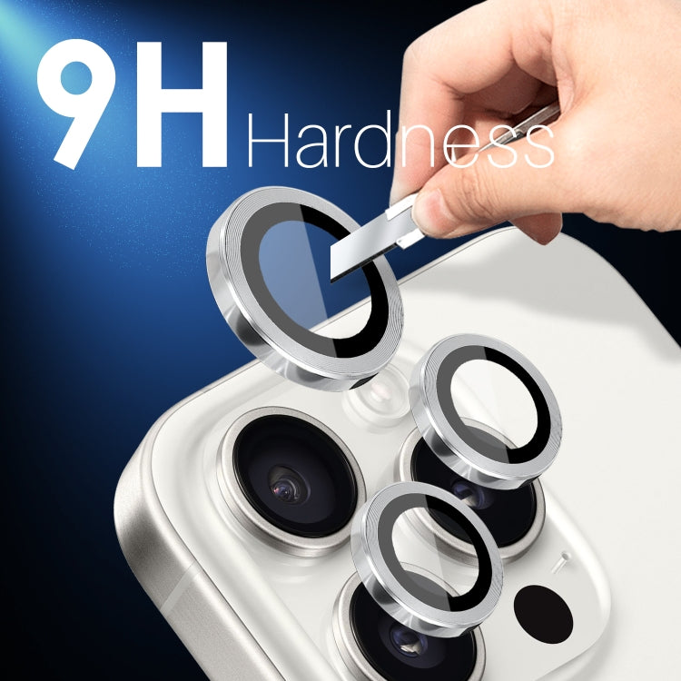 For iPhone 15 Pro / 15 Pro Max NORTHJO 2 Set 6pcs Camera Lens Protector Cover Metal Ring