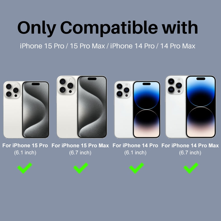 For iPhone 15 Pro / 15 Pro Max NORTHJO 2 Set 6pcs Camera Lens Protector Cover Metal Ring