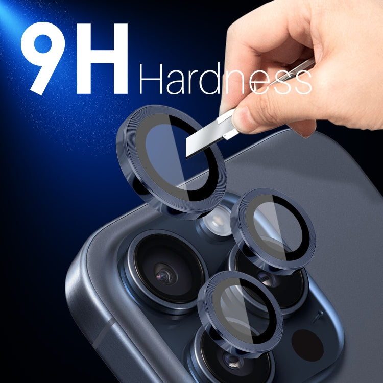 For iPhone 15 Pro / 15 Pro Max NORTHJO 2 Set 6pcs Camera Lens Protector Cover Metal Ring