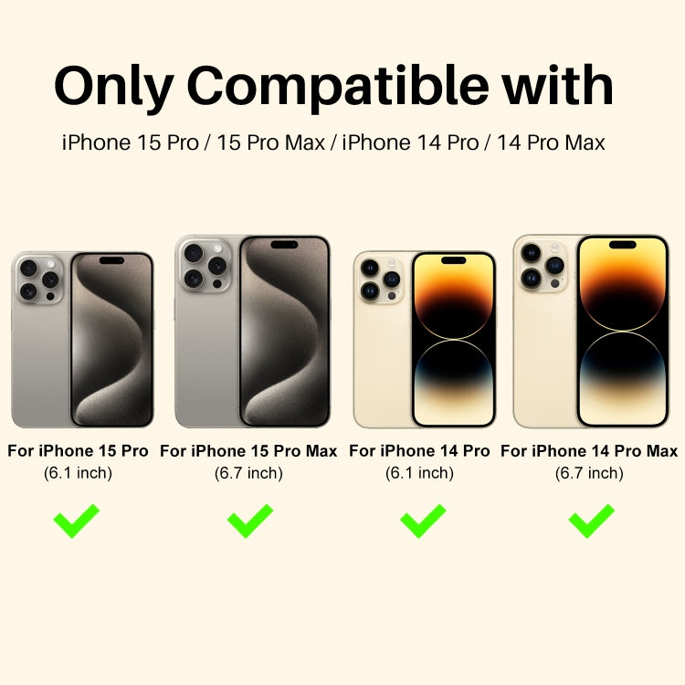 For iPhone 15 Pro / 15 Pro Max NORTHJO 2 Set 6pcs Camera Lens Protector Cover Metal Ring