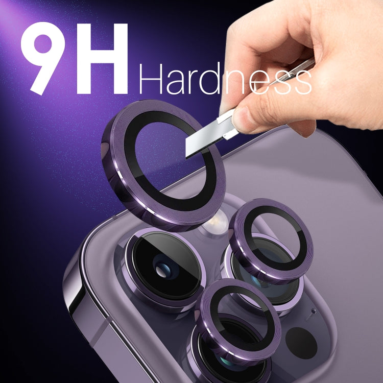 For iPhone 15 Pro / 15 Pro Max NORTHJO 2 Set 6pcs Camera Lens Protector Cover Metal Ring