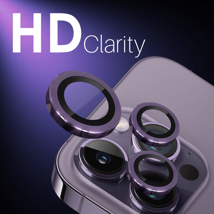 For iPhone 15 Pro / 15 Pro Max NORTHJO 2 Set 6pcs Camera Lens Protector Cover Metal Ring
