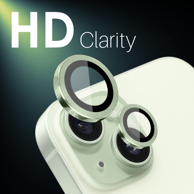 For iPhone 15 / 15 Plus / 14 / 14 Plus NORTHJO 3 Set 6pcs Camera Lens Protector Cover Metal Ring Film