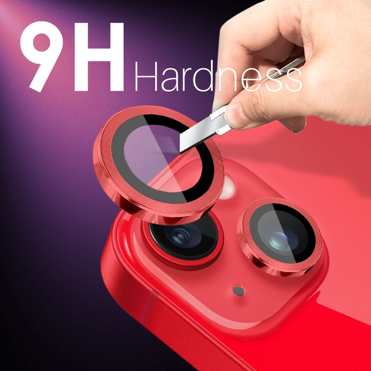 For iPhone 15 / 15 Plus / 14 / 14 Plus NORTHJO 3 Set 6pcs Camera Lens Protector Cover Metal Ring Film