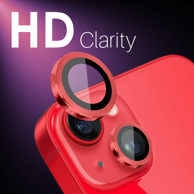 For iPhone 15 / 15 Plus / 14 / 14 Plus NORTHJO 3 Set 6pcs Camera Lens Protector Cover Metal Ring Film
