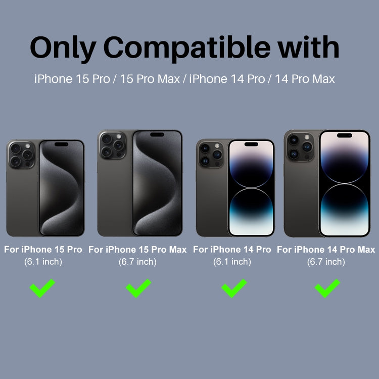 For iPhone 15 Pro / 15 Pro Max NORTHJO 2 Set 6pcs Camera Lens Protector Glitter Metal Ring Film