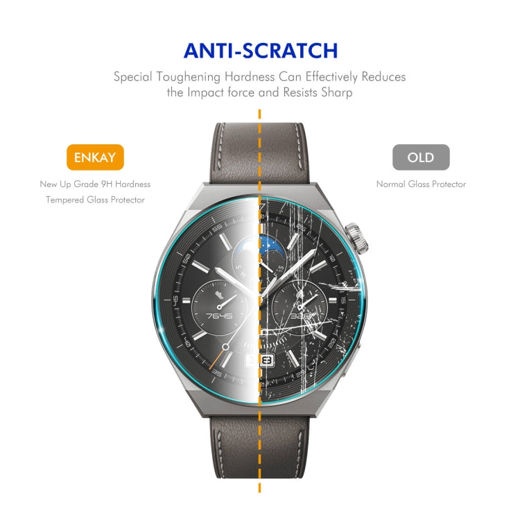 For Garmin Forerunner 158 ENKAY Hat-Prince 0.2mm 9H Tempered Glass Screen Protector Watch Film