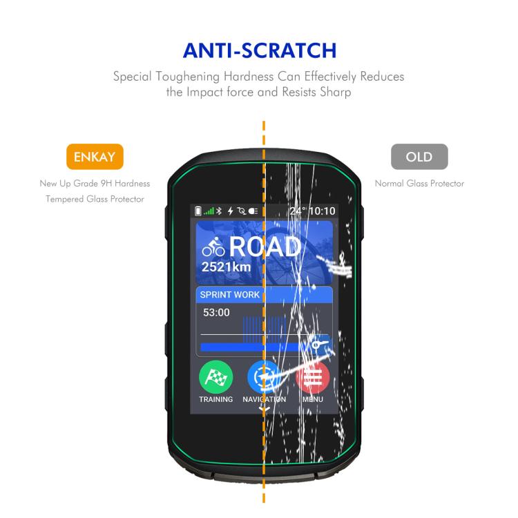 For Garmin Edge 850 / 550 ENKAY Hat-Prince 0.2mm 9H Tempered Glass Screen Protector Watch Film