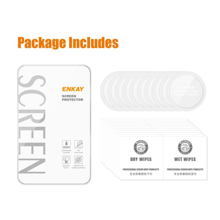 For Garmin Instinct 3 AMOLED / Solar 45mm 10pcs ENKAY Hat-Prince 0.2mm 9H Tempered Glass Screen Protector Watch Film