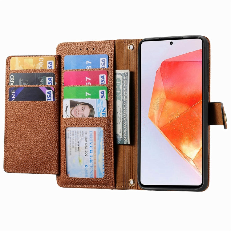 For Samsung Galaxy C55 Love Zipper Lanyard Leather Phone Case