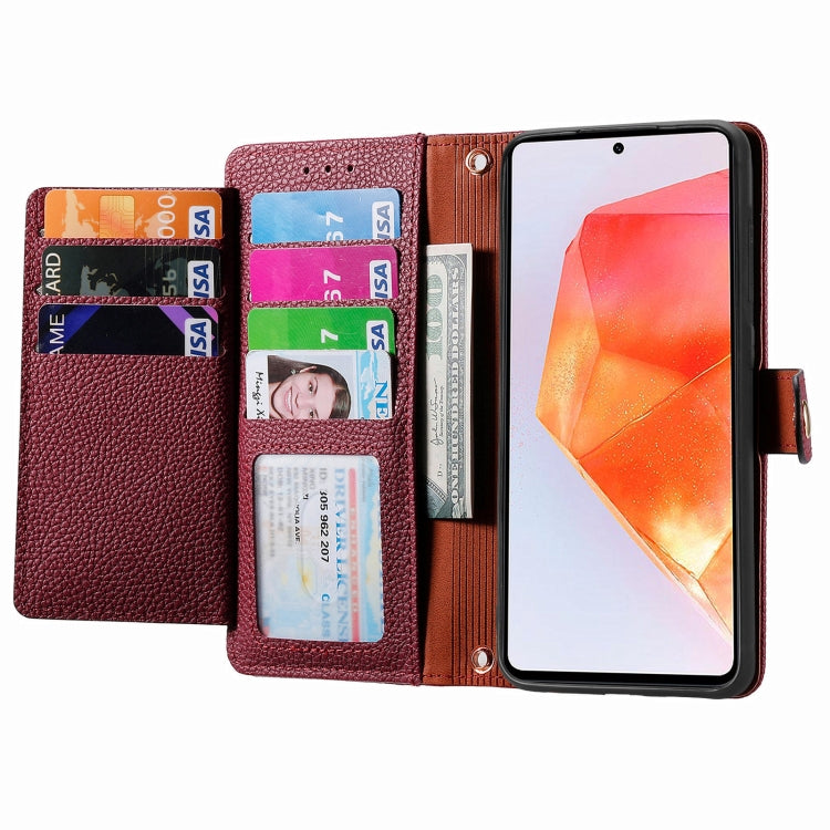 For Samsung Galaxy C55 Love Zipper Lanyard Leather Phone Case