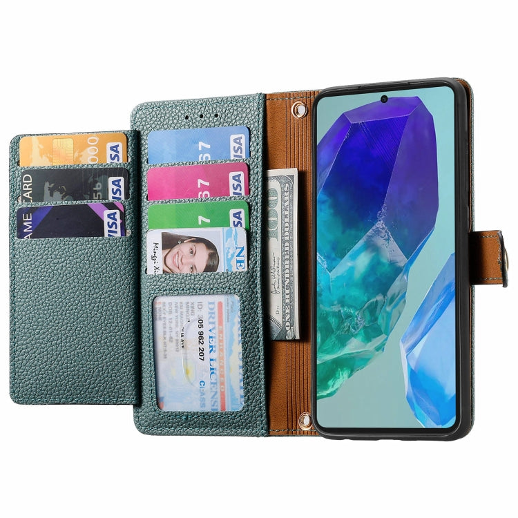 For Samsung Galaxy M55 Love Zipper Lanyard Leather Phone Case