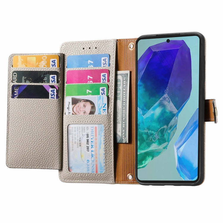 For Samsung Galaxy M55 Love Zipper Lanyard Leather Phone Case