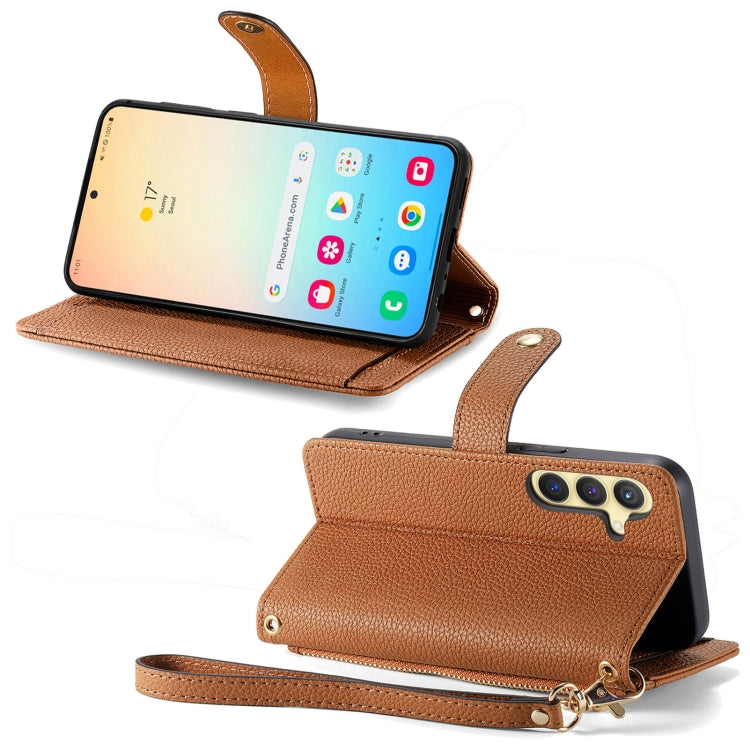 For Samsung Galaxy A36 5G Love Zipper Lanyard Leather Phone Case