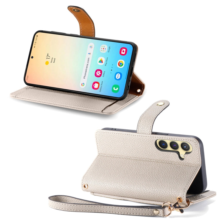 For Samsung Galaxy S25+ 5G Love Zipper Lanyard Leather Phone Case
