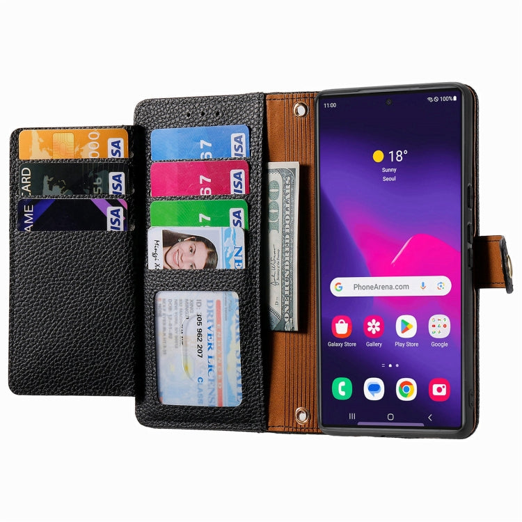 For Samsung Galaxy S25 Ultra 5G Love Zipper Lanyard Leather Phone Case