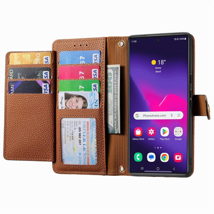 For Samsung Galaxy S25 Ultra 5G Love Zipper Lanyard Leather Phone Case