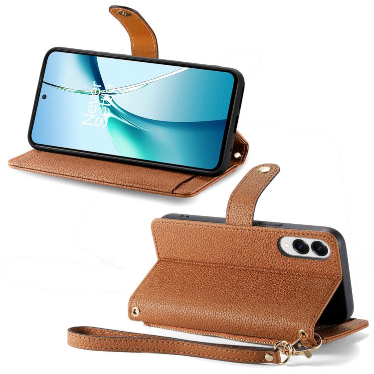 For Samsung Galaxy S25 Edge 5G Love Zipper Lanyard Leather Phone Case