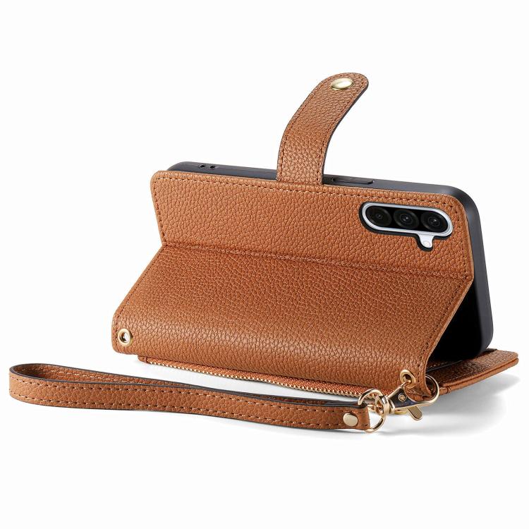 For Samsung Galaxy A37 5G Love Zipper Lanyard Leather Phone Case