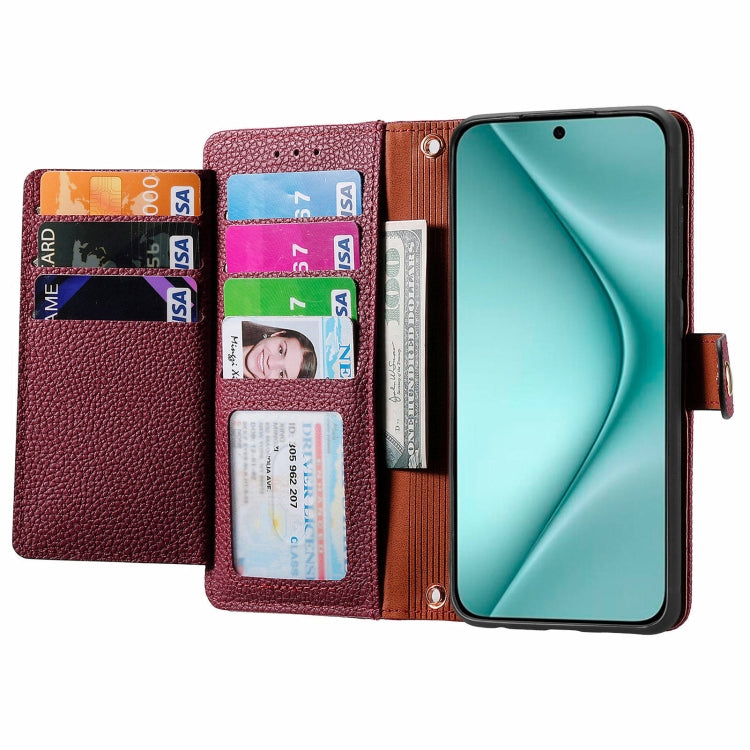 For Huawei Pura 70 Love Zipper Lanyard Leather Phone Case