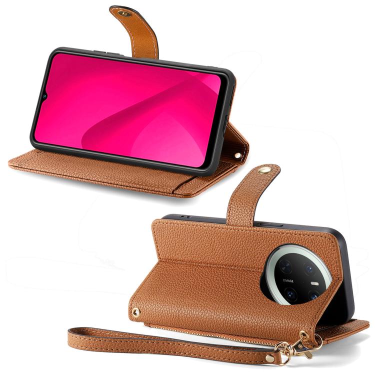 For Huawei Mate 70 Love Zipper Lanyard Leather Phone Case