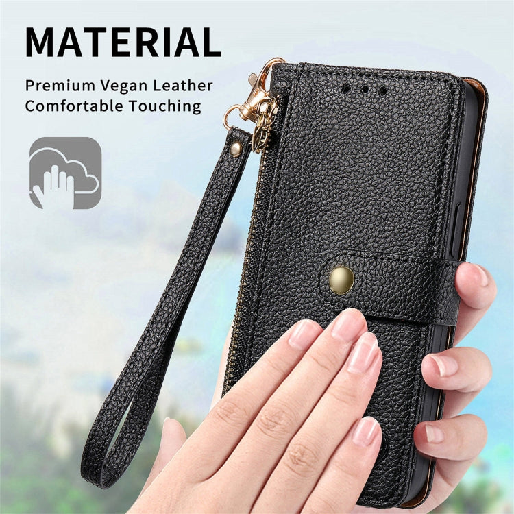 For Infinix Note 40 Pro 4G Love Zipper Lanyard Leather Phone Case