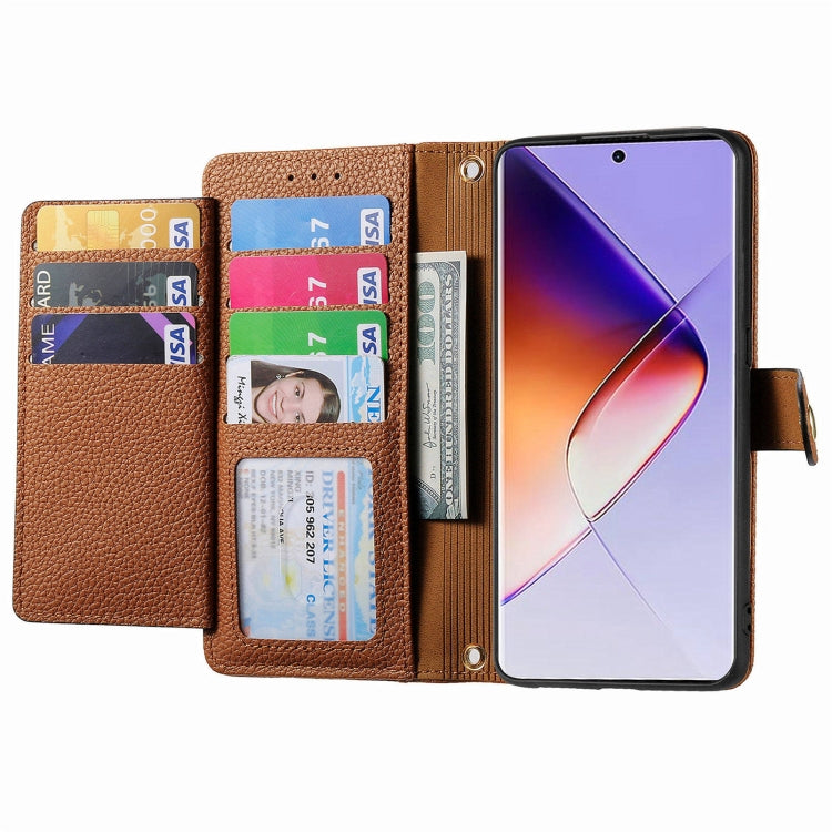 For Infinix Note 40 Pro 4G Love Zipper Lanyard Leather Phone Case