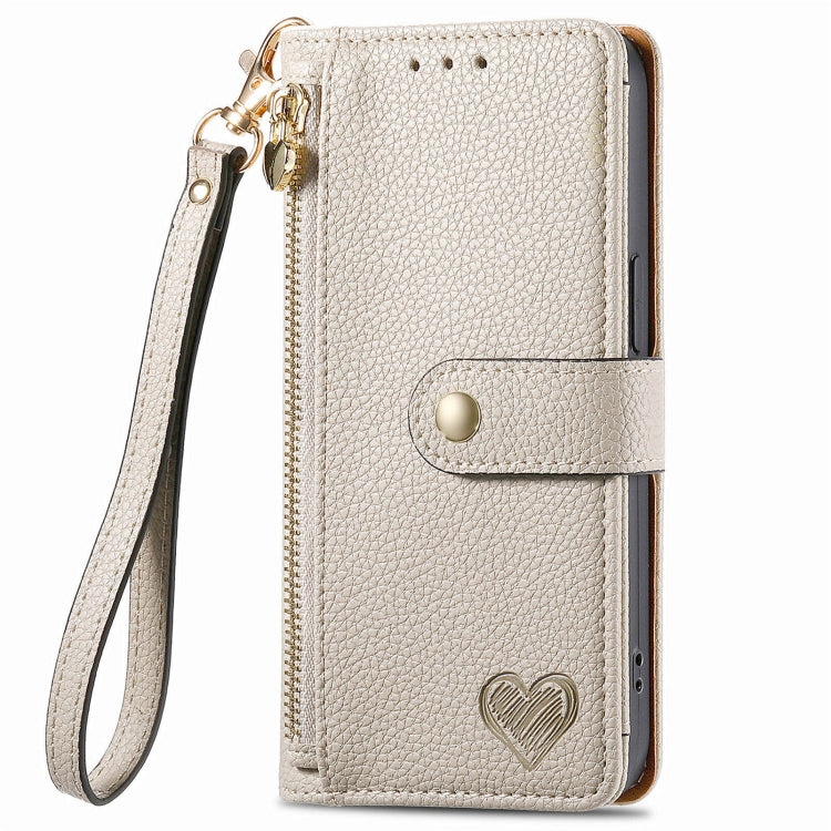 For Infinix Note 40 Pro 4G Love Zipper Lanyard Leather Phone Case