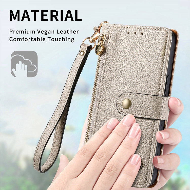 For Infinix Note 40 Pro 4G Love Zipper Lanyard Leather Phone Case