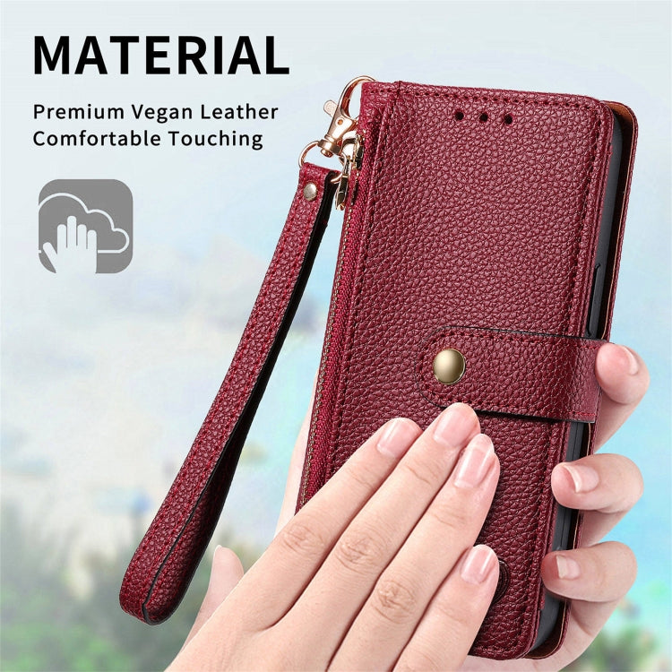 For Infinix Note 40 Pro 4G Love Zipper Lanyard Leather Phone Case
