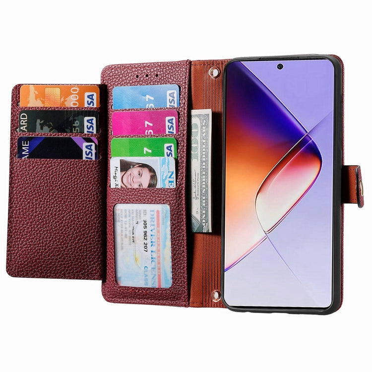 For Infinix Note 40 Love Zipper Lanyard Leather Phone Case