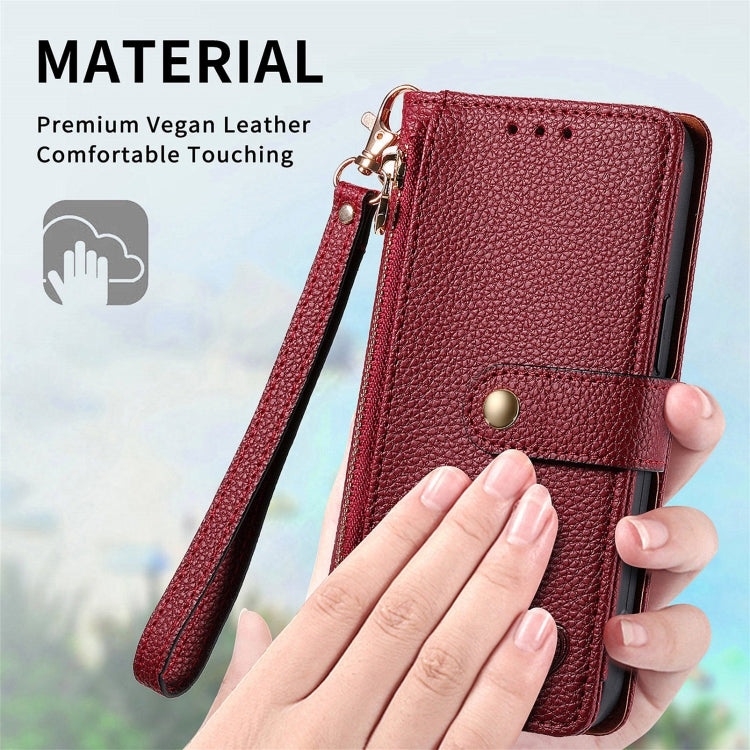 For Infinix Note 40 Love Zipper Lanyard Leather Phone Case