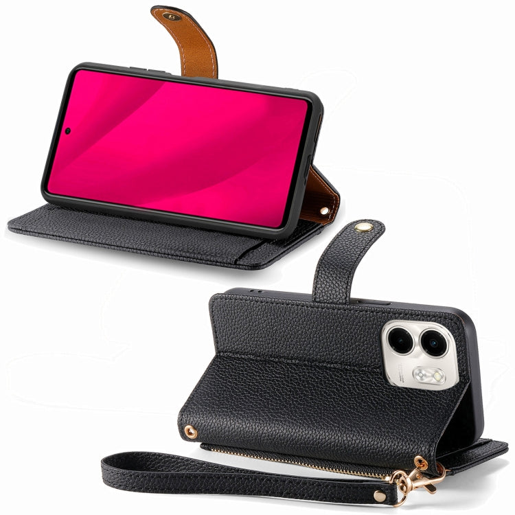 For Infinix Smart 9 Love Zipper Lanyard Leather Phone Case