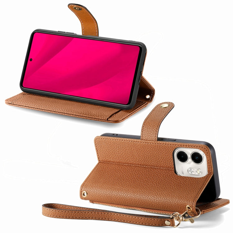 For Infinix Smart 9 Love Zipper Lanyard Leather Phone Case
