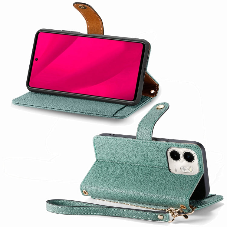 For Infinix Smart 9 Love Zipper Lanyard Leather Phone Case