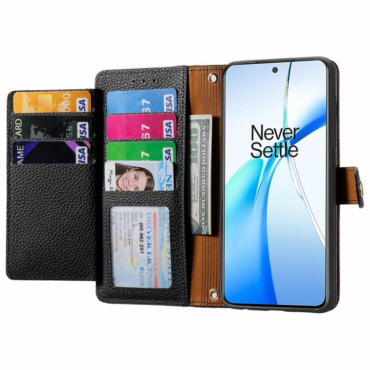 For OnePlus Nord  CE4 Love Zipper Lanyard Leather Phone Case
