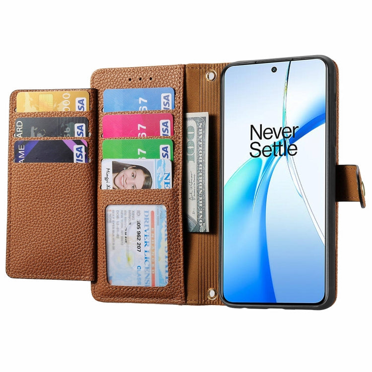 For OnePlus Nord  CE4 Love Zipper Lanyard Leather Phone Case