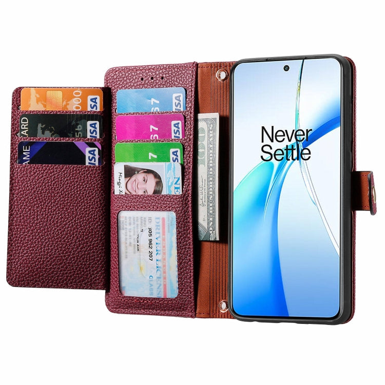For OnePlus Nord  CE4 Love Zipper Lanyard Leather Phone Case