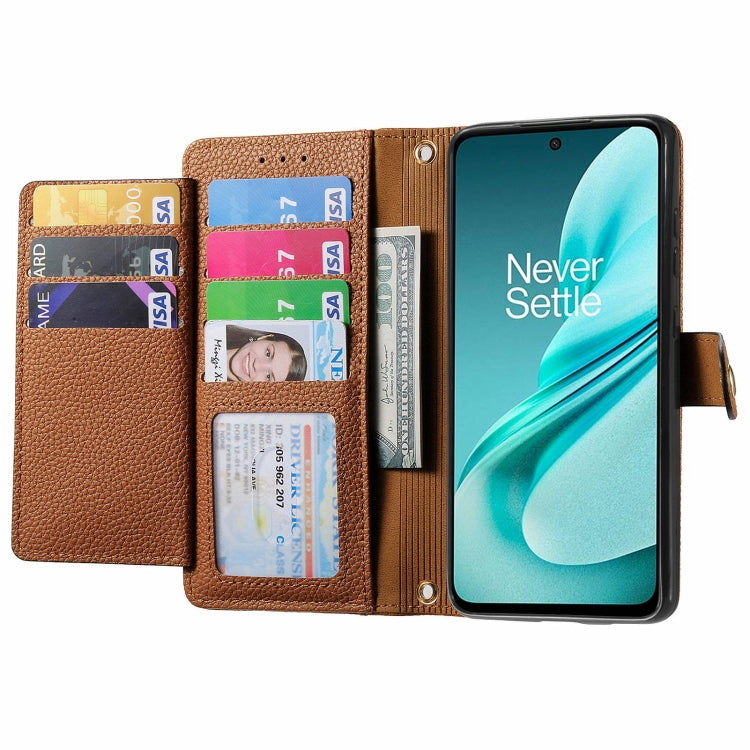 For OnePlus Nord N30 SE Love Zipper Lanyard Leather Phone Case