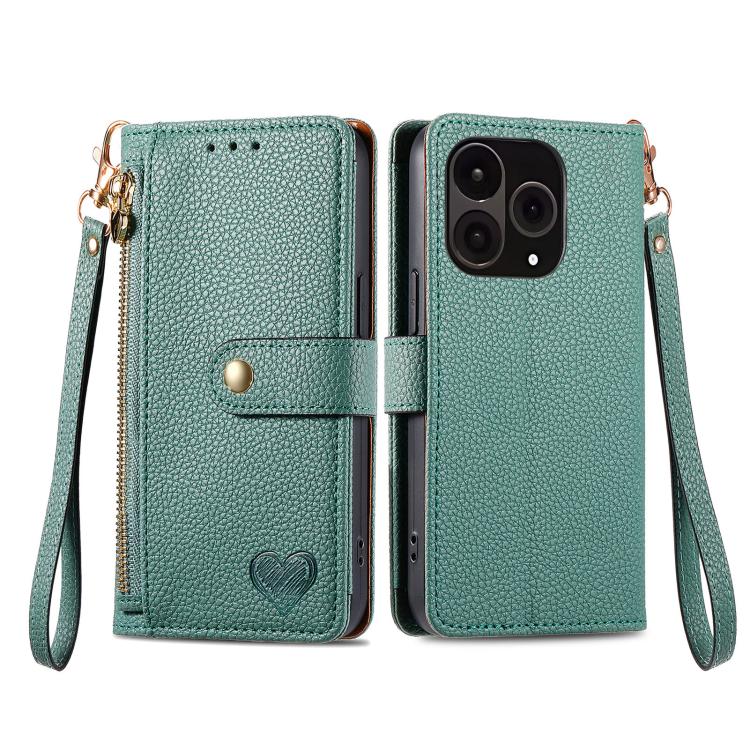 For OnePlus 15 Love Zipper Lanyard Leather Phone Case