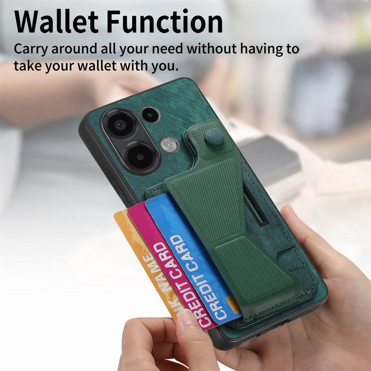 For Xiaomi Redmi Note 13 4G II K-shaped Slide Holder Card Slot Phone Case