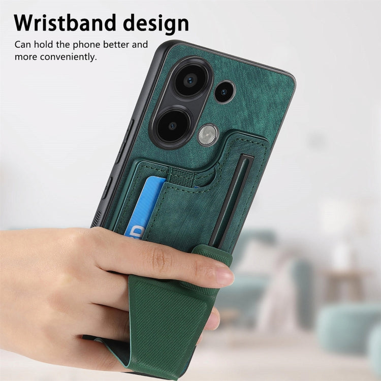 For Xiaomi Redmi Note 13 4G II K-shaped Slide Holder Card Slot Phone Case