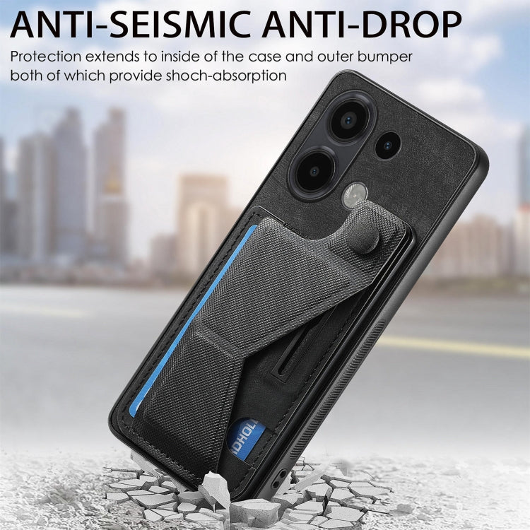 For Xiaomi Redmi Note 13 4G II K-shaped Slide Holder Card Slot Phone Case